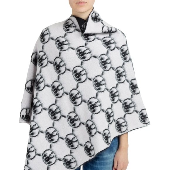 Brand new with tags! Moschino Double Question Mark poncho - Picture 2 of 4